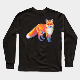 Rainbow Red Fox Long Sleeve T-Shirt